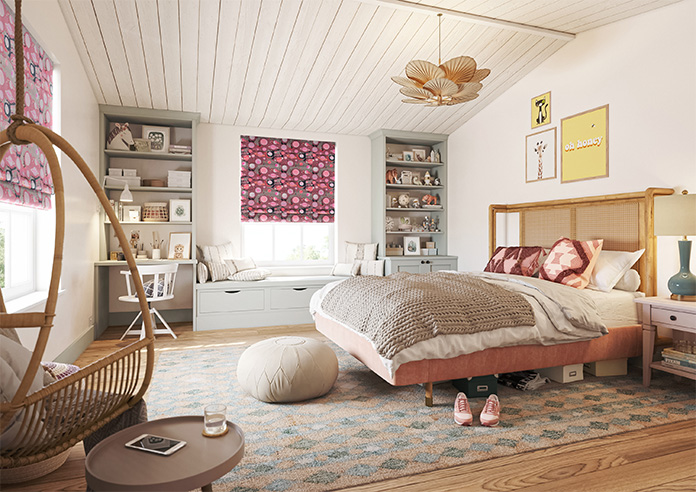 Interstellar, Nebula Pink - Twist&Fit Roman Blind - Image 6